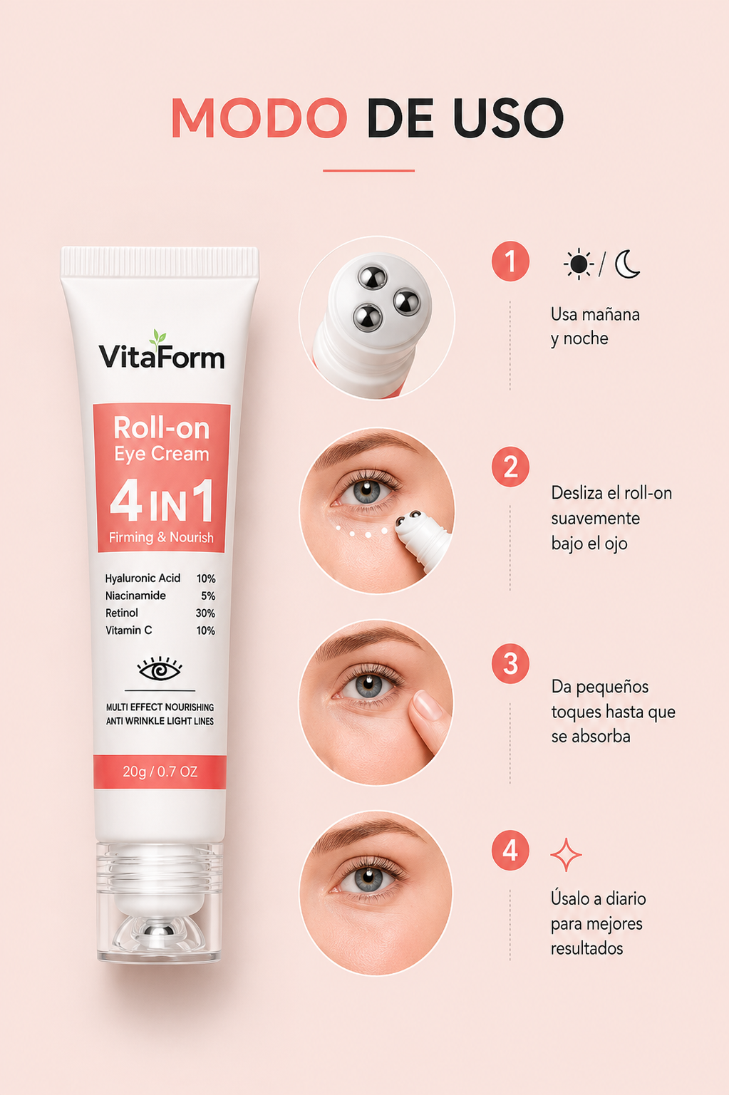 FreshEyes Roll-On - modo de uso